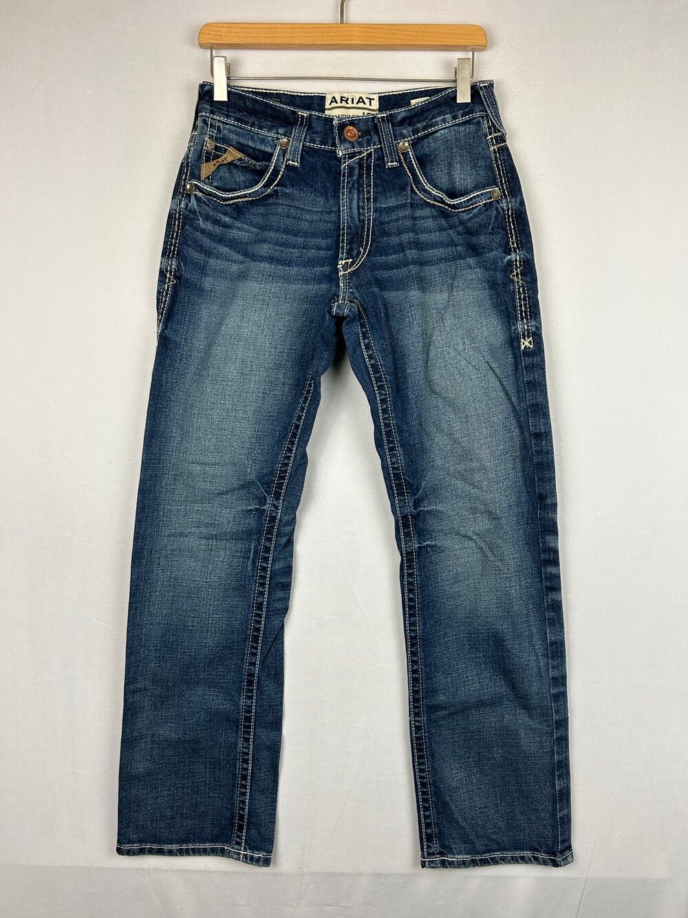 Ariat M5 STR Lennox Blue Adkins Jeans Straight Fit Straight Leg Men's Size 28x32